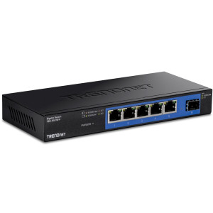 TRENDnet TEG-S51SFP 5-Port Unmanaged Gigabit Ethernet Switch, Gigabit SFP port, wall mountable